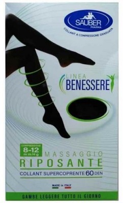 COLLANT SUPERCOPRENTE SAUBER 8-12 MMHG FANTASIA POIS PICCOLI BIANCO E NERO 3 - Pharmaleader