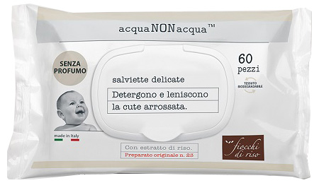 FIOCCHI DI RISO ACQUA NON ACQUA SENZA PROFUMO 60 SALVIETTE - Pharmaleader
