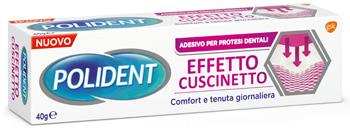 POLIDENT FISSATIVO EFFETTO CUSCINETTO ADESIVO PER PROTESI DENTALI 40 G - Pharmaleader