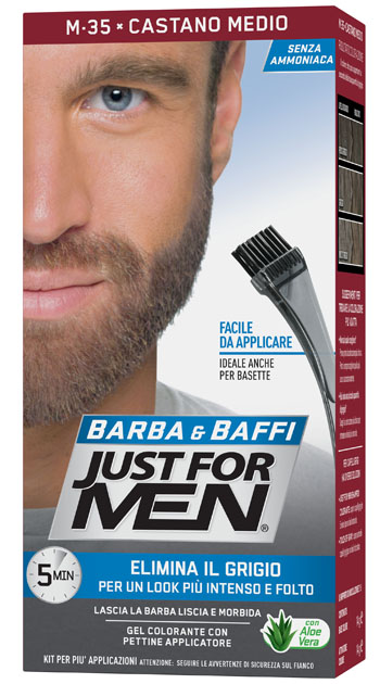 JUST FOR MEN BARBA & BAFFI M35 CASTANO MEDIO 51 G - Pharmaleader