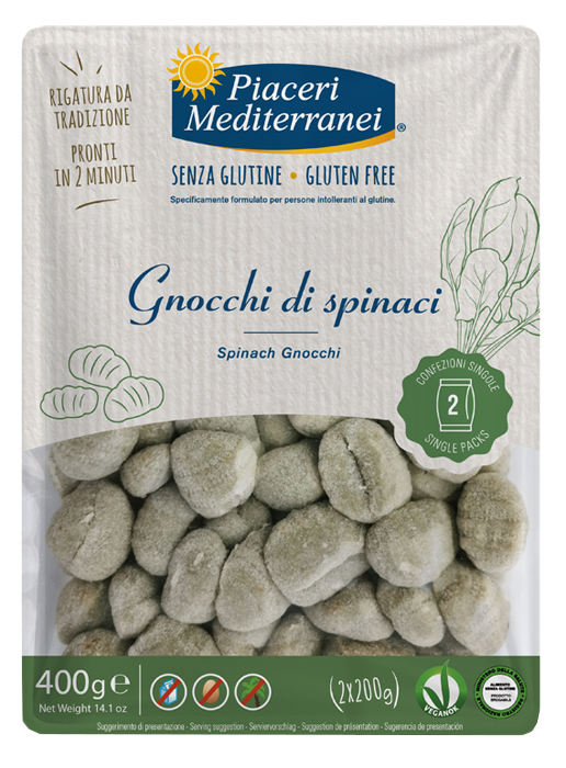PIACERI MEDITERRANEI GNOCCHI DI SPINACI 400 G - Pharmaleader