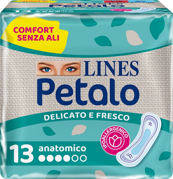 LINES PETALO BLU ASSORBENTE ANATOMICO 13 PEZZI - Pharmaleader