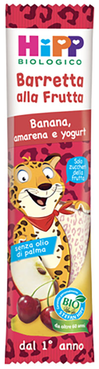 HIPP BIO BARRETTA ALLA FRUTTA BANANA/AMARENA/YOGURT 23 G - Pharmaleader