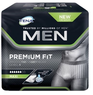 MUTANDINA ASSORBENTE MASCHILE TENA MEN PREMIUM FIT LIVELLO 4 S/M 10 PEZZI - Pharmaleader