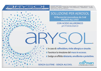 ARYSOL SOLUZIONE ADULTI PER AEROSOL CON ACIDO IALURONICO PH FISIOLOGICO 10 FLACONCINI MONODOSE DA 5 ML - Pharmaleader