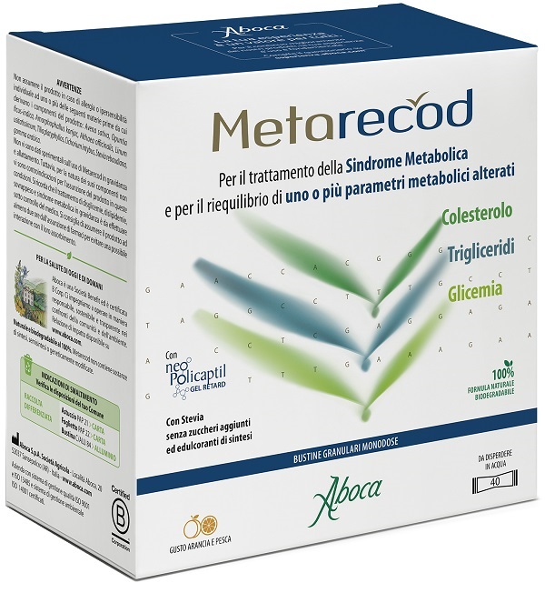 METARECOD 40 BUSTINE GRANULARI X 2,5G GUSTO ARANCIA E PESCA - Pharmaleader