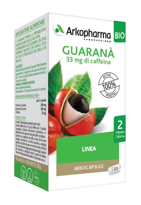 ARKO CAPSULE GUARANA' BIO 130 CAPSULE - Pharmaleader