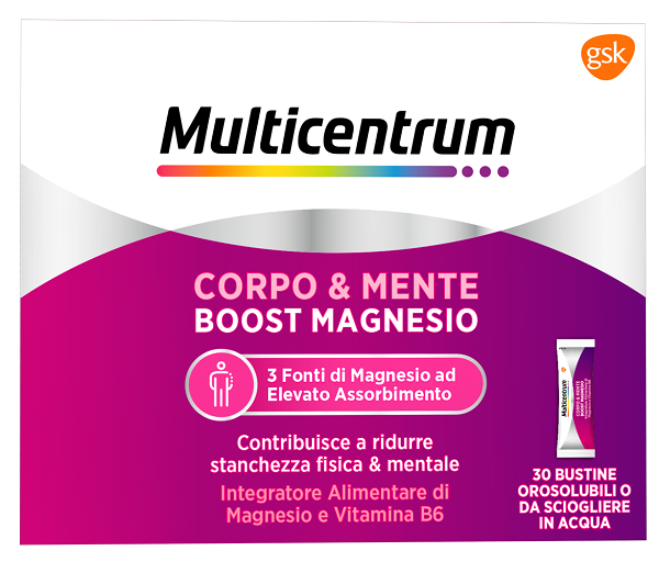 MULTICENTRUM BOOST MAGNESIO 30 BUSTINE - Pharmaleader