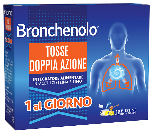 BRONCHENOLO TOSSE DOPPIA AZIONE 10 BUSTINE - Pharmaleader