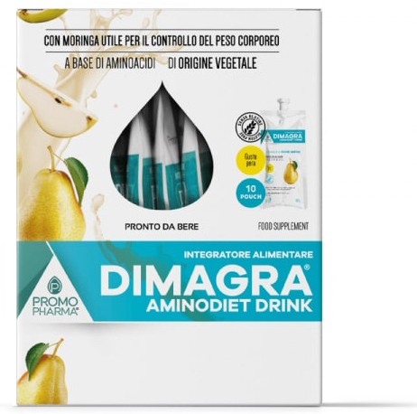 DIMAGRA AMINODIET DRINK PERA 10 POUCH DA 80 G - Pharmaleader