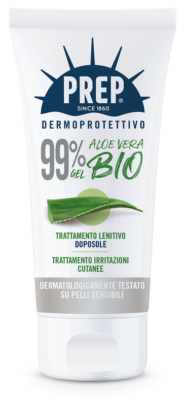 PREP DERMOPROTETTIVO 99% GEL ALOE VERA BIO TRATTAMENTO LENITIVO DOPOSOLE IRRITAZIONI CUTANEE 150 ML - Pharmaleader