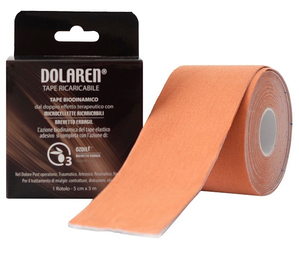 DOLAREN TAPE RICARICABILE CEROTTO TERAPEUTICO BEIGE CM 5X5 M IN ROTOLO - Pharmaleader