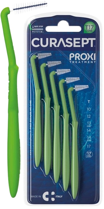 CURASEPT PROXI ANGLE P09 VERDE CHIARO/LIGHT GREEN 5 PEZZI - Pharmaleader