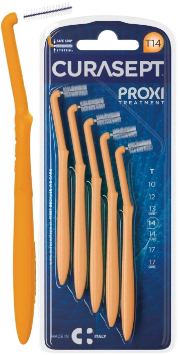 CURASEPT PROXI ANGLE T14 ARANCIO/ORANGE 5 PEZZI - Pharmaleader