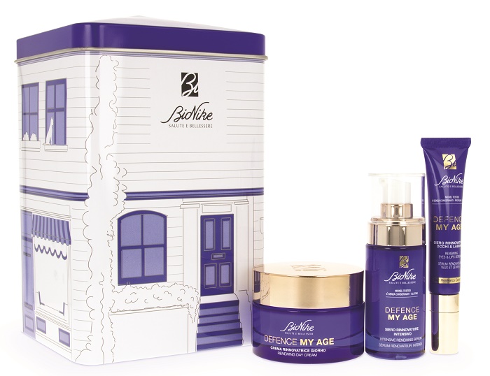DEFENCE MY AGE COFANETTO REGALO SIERO RINNOVATORE INTENSIVE 30 ML + CREMA INNOVATRICE GIORNO 50 ML + SIERO RINNOVATORE OCCHI E LABBRA 15 ML - Pharmaleader