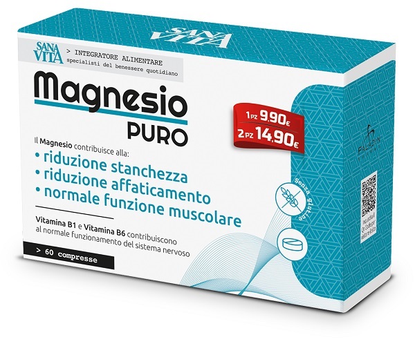 SANAVITA MAGNESIO PURO 60 COMPRESSE - Pharmaleader