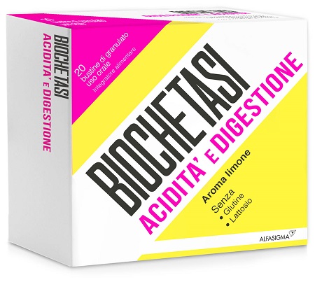 BIOCHETASI ACIDITA' E DIGESTIONE 20 BUSTE GRANULATO AROMA LIMONE - Pharmaleader