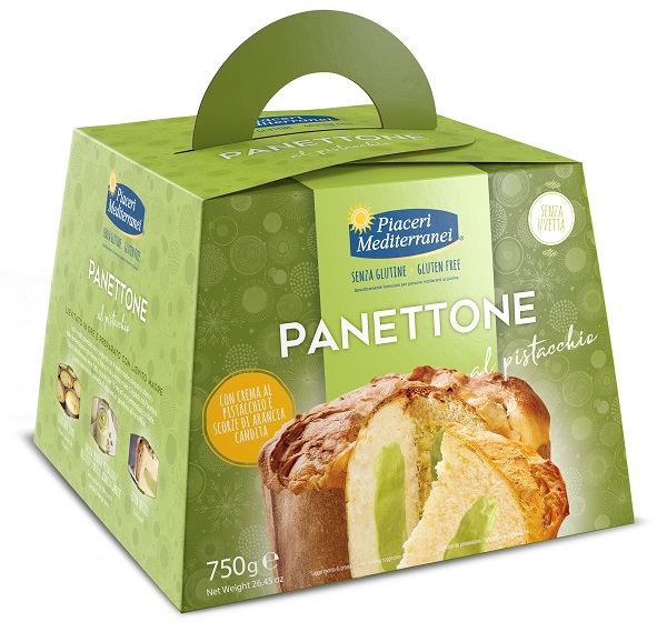 PIACERI MEDITERRANEI PANETTONE AL PISTACCHIO 750 G - Pharmaleader