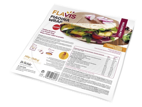 FLAVIS PIADINA WRAP APROTEICA 3 PEZZI DA 80 G - Pharmaleader