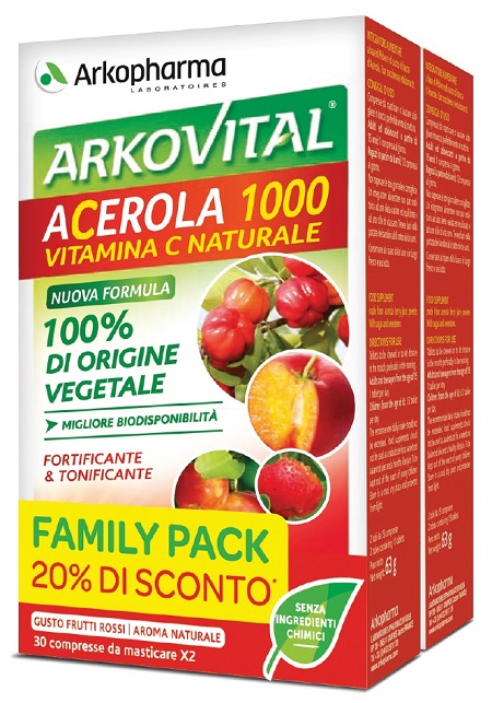 ARKOVITAL ACEROLA 1000 PACK FAMILY 60 COMPRESSE - Pharmaleader