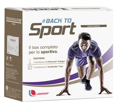 LABOREST BOX - BACKTOSPORT CON TENDISULFUR RUN 14 BUSTINE + FISIOCREM 60 ML - Pharmaleader