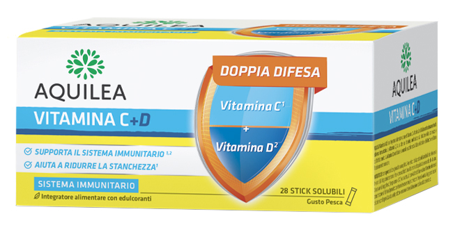 AQUILEA VITAMINA C+D 28 BUSTINE STICK - Pharmaleader