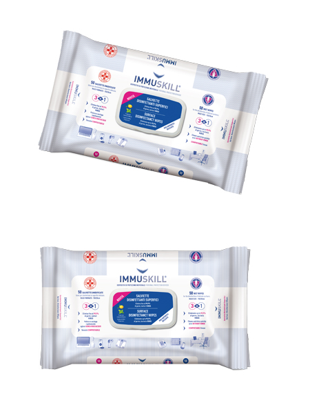 IMMUSKILL SALVIETTE DISINFETTANTI SUPERFICI 50 PEZZI - Pharmaleader