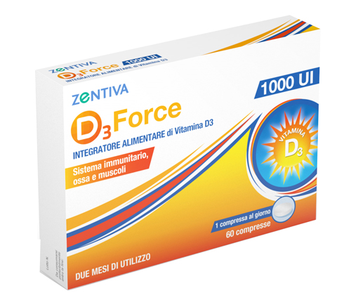 D3 FORCE ZENTIVA 1000UI 60 COMPRESSE - Pharmaleader
