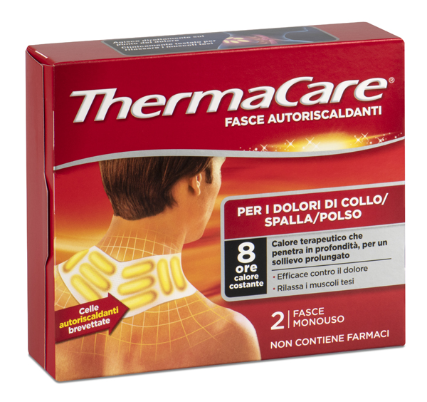 FASCE AUTORISCALDANTI A CALORE TERAPEUTICO THERMACARE COLLO/SPALLA/POLSO 2 PEZZI  - Pharmaleader