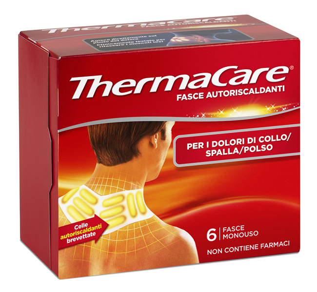 FASCE AUTORISCALDANTI A CALORE TERAPEUTICO THERMACARE COLLO/SPALLA/POLSO 6 PEZZI - Pharmaleader