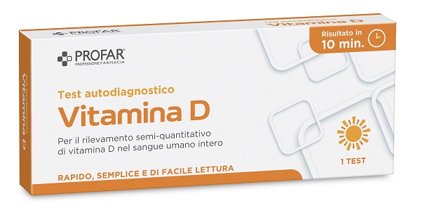 PROFAR TEST VITAMINA D RILEVAZIONE SEMI-QUANTITATIVA VITAMINA D NEL SANGUE UMANO INTERO 1 PEZZO - Pharmaleader