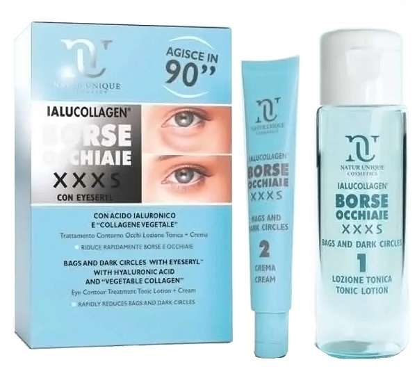 NATUR UNIQUE IALUCOLLAGEN BORSE E OCCHIAIE XXXS TONICO 10 ML + 30 ML - Pharmaleader