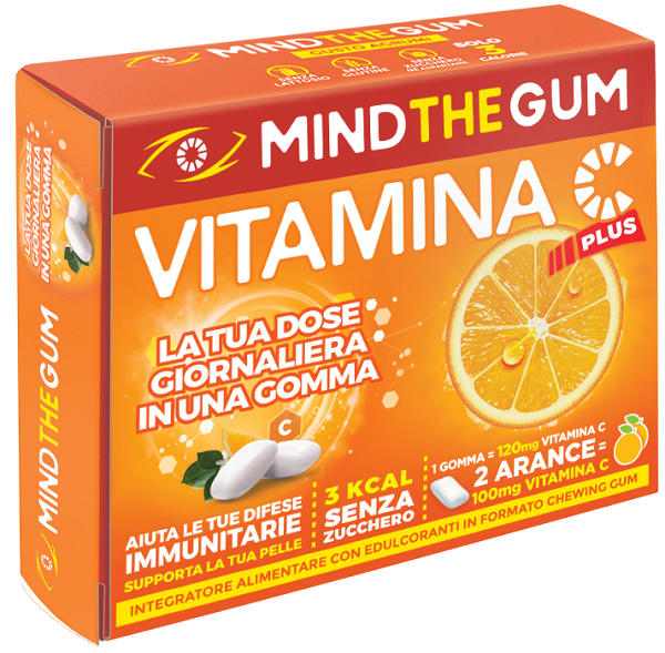 MIND THE GUM VITAMINA C AGRUMI 18 GOMME CONFETTATE - Pharmaleader