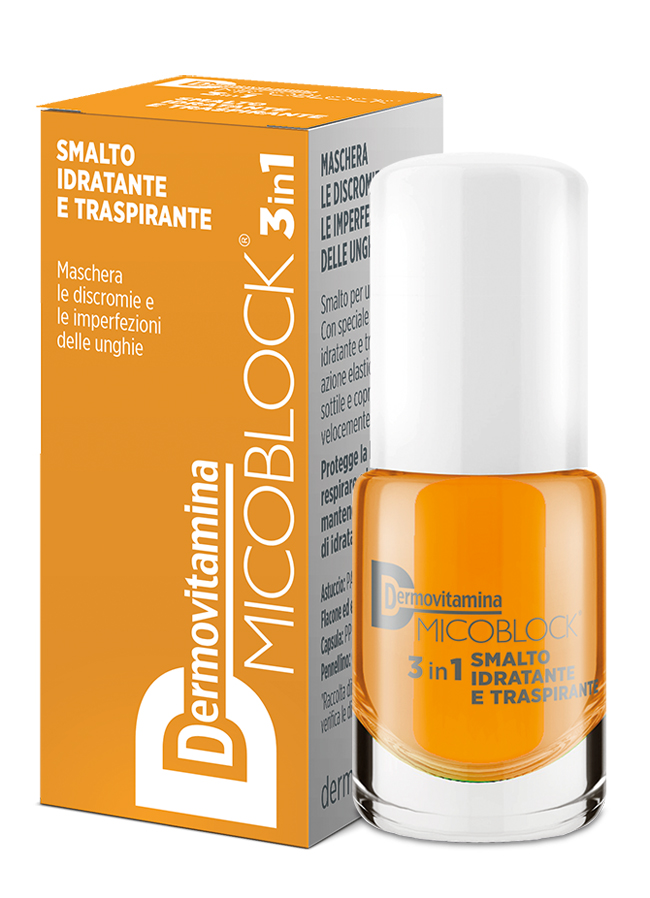 DERMOVITAMINA MICOBLOCK 3 IN 1 SMALTO IDRATANTE E TRASPIRANTE GIALLO 5 ML - Pharmaleader