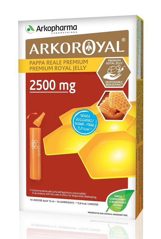 ARKOROYAL PAPPA REALE 2500 MG SENZA ZUCCHERO 10 FIALE - Pharmaleader