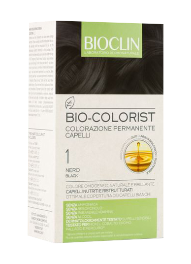 BIOCLIN BIO COLOR FAST&PERFECTION 1,0 NERO CREMA COLORANTE 60 ML + RIVELATORE IN CREMA 60 ML + BIO COLOR SHAMPOO 10 ML + BIO COLOR MASCHERA 10 ML - Pharmaleader