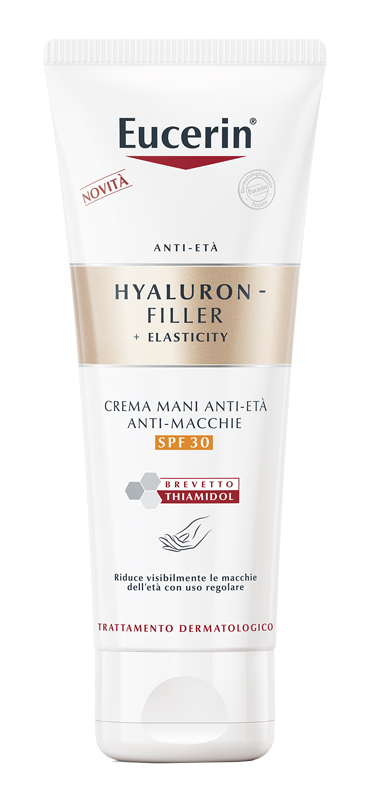EUCERIN HYALURON FILLER + ELASTICITY CREMA MANI ANTI MACCHIE 75 ML - Pharmaleader