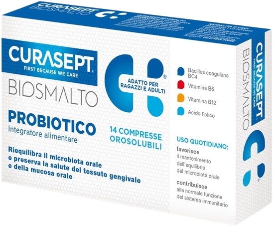 CURASEPT BIOSMALTO PROBIOTICO 14 COMPRESSE - Pharmaleader