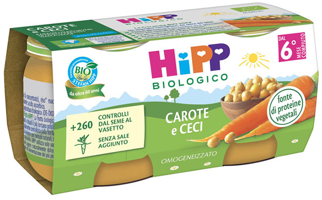HIPP BIO OMOGENEIZZATO CAROTE/CECI 2X80 G - Pharmaleader