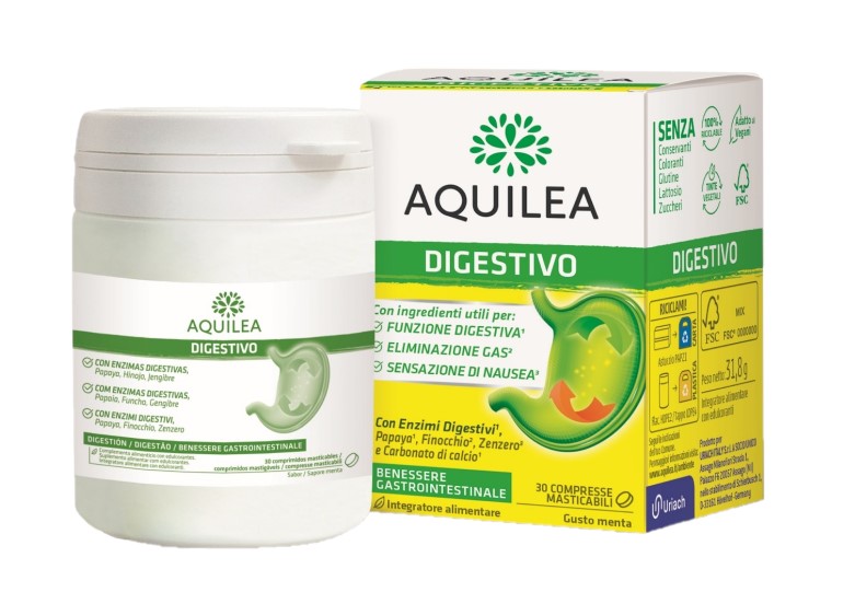 AQUILEA DIGESTIVO 30 COMPRESSE MASTICABILI - Pharmaleader