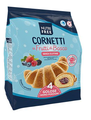 NUTRIFREE CORNETTI AI FRUTTI DI BOSCO 4 PEZZI DA 60 G - Pharmaleader