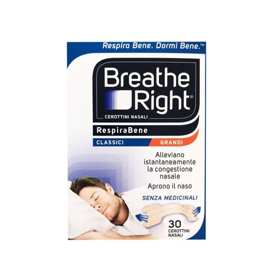 CEROTTI NASALI BREATHE RIGHT CLASSICI GRANDI 30 PEZZI - Pharmaleader