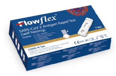 TEST ANTIGENICO RAPIDO COVID-19 FLOWFLEX AUTODIAGNOSTICO DETERMINAZIONE QUALITATIVA ANTIGENI SARS-COV-2 IN TAMPONI NASALI MEDIANTE IMMUNOCROMATOGRAFIA PROVETTA CON ALLUMINIO - Pharmaleader