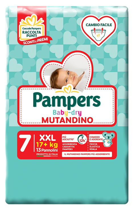 PANNOLINI MUTANDADINA PAMPERS BABYDRY XXL SMALL PACK 13 PEZZI - Pharmaleader