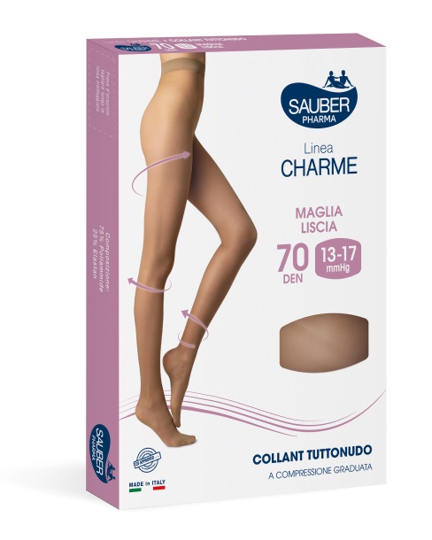 SAUBER CHARME COLLANT 70 DENARI TUTTONUDO ML NERO 2 - Pharmaleader