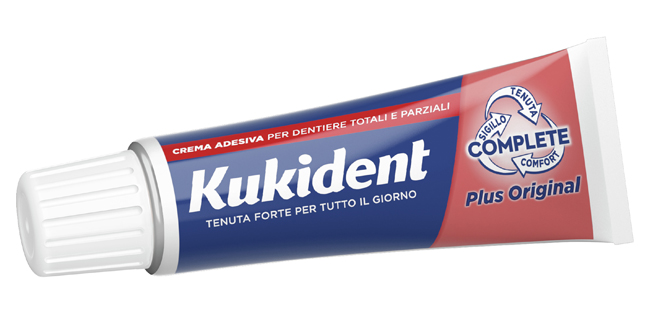 KUKIDENT PLUS ORIGINAL CREMA ADESIVA DENTIERE 40 G - Pharmaleader