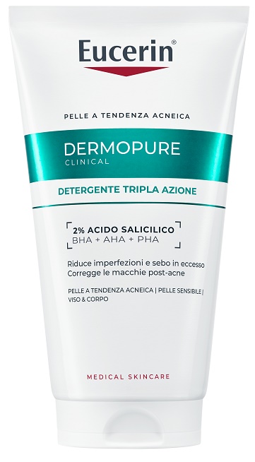 EUCERIN DERMOPURIFYER GEL DETERGENTE TRIPLA AZIONE 150 ML - Pharmaleader